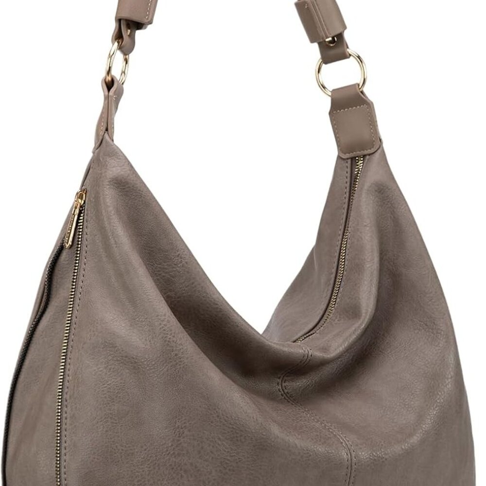 Large Hobo Bags for Women Slouchy Shoulder Purse Handbag with Zipper and Woven H